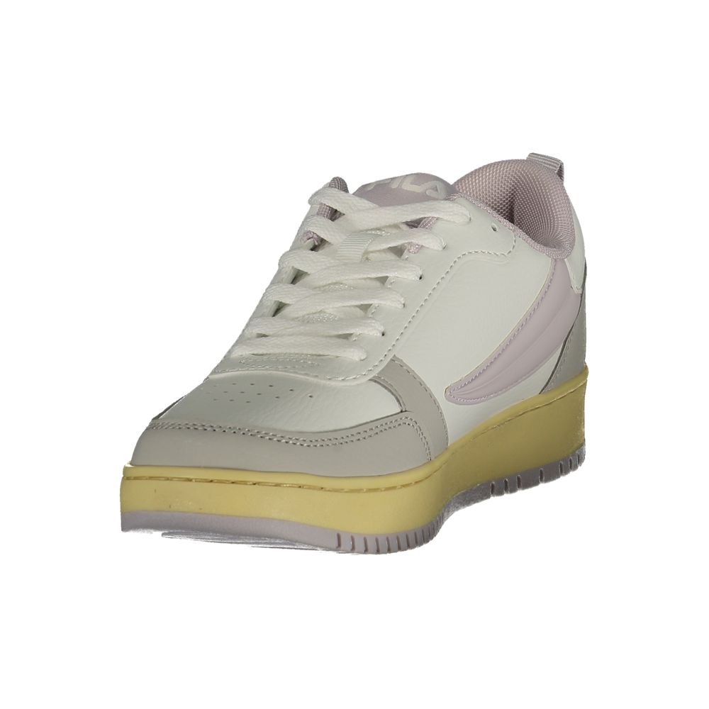 Fila White Athletic Sneakers with Wisteria Details
