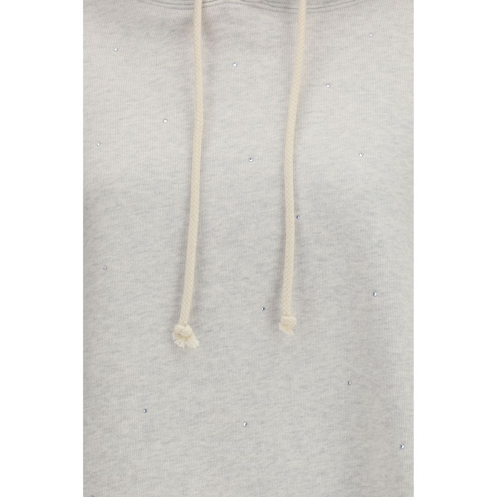 Golden Goose Gray Cotton Sweatshirt - The Star Cropped Hoodie