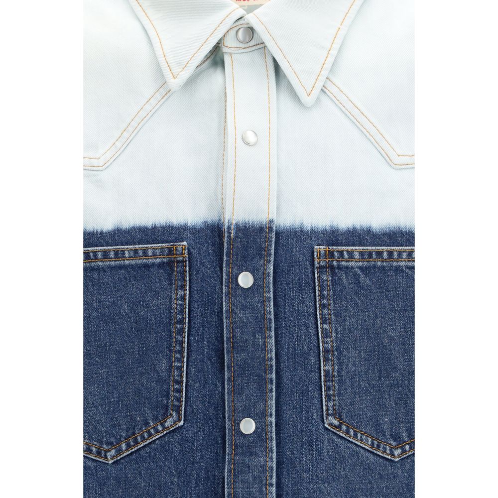Marni Blue Denim Shirt - Dip-Dye Design