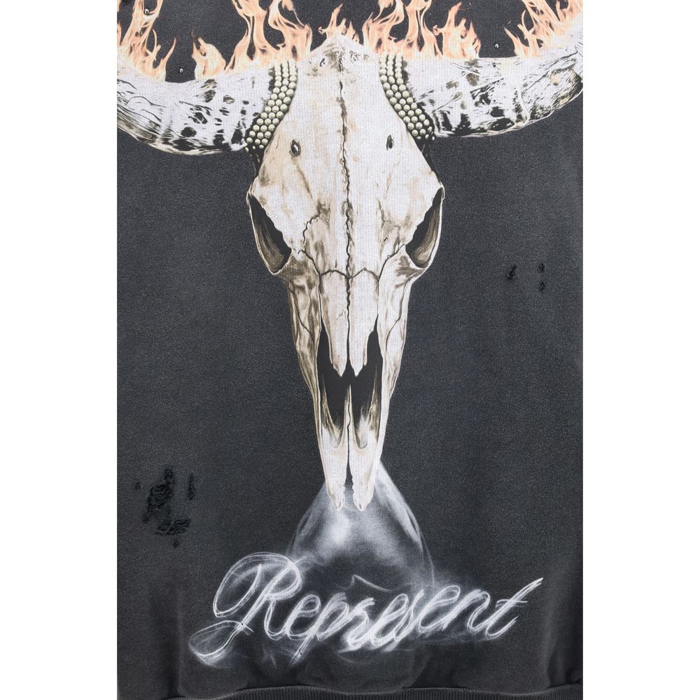 Represent Gray Cotton Sweatshirt - The British Cowboys Hoodie