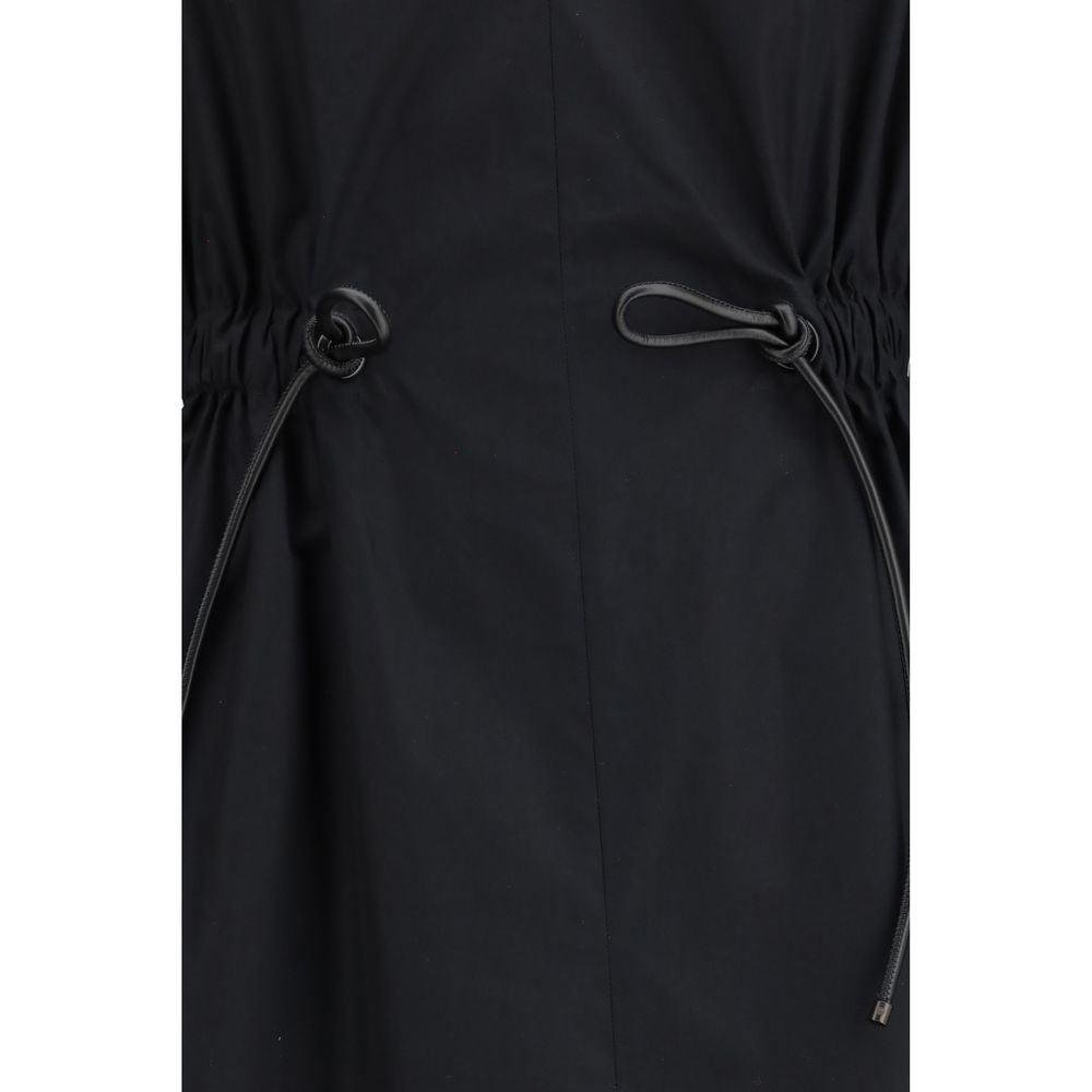 Max Mara Black Cotton Casual Dress - The Pedaggi Midi Dress
