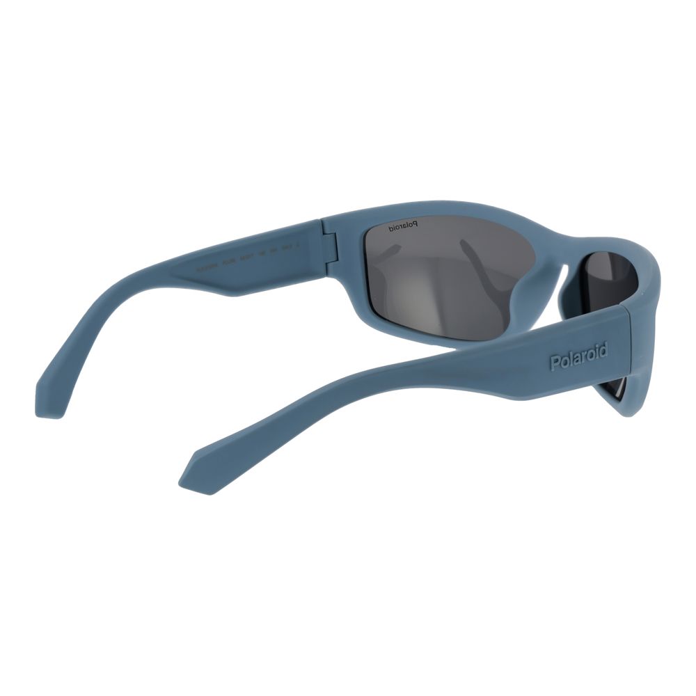 Polaroid Men's Sunglasses – Blue Plastic Frame, Grey Polarised Lenses