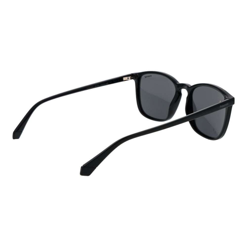 Polaroid Men’s Sunglasses – Black Plastic Frame, Grey Lenses
