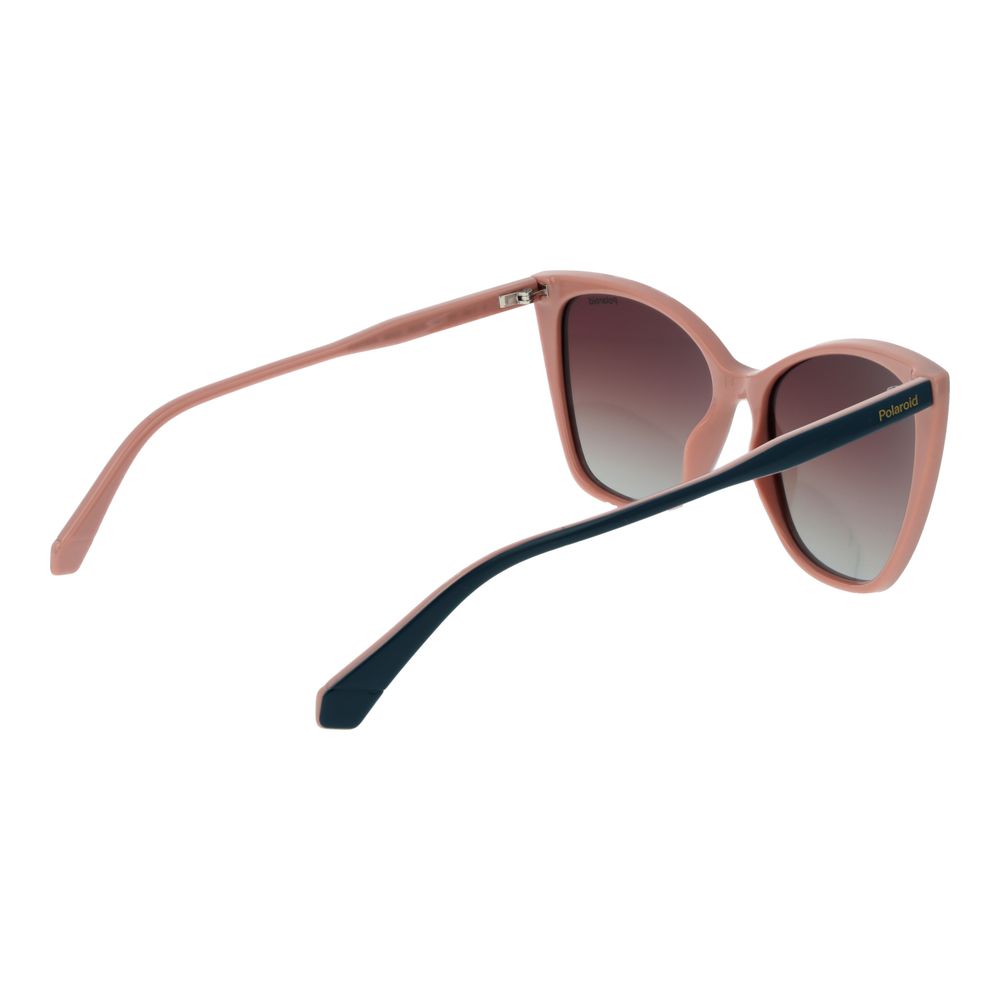 Polaroid Women’s Sunglasses – Green Plastic Frame, Brown Polarized Lenses