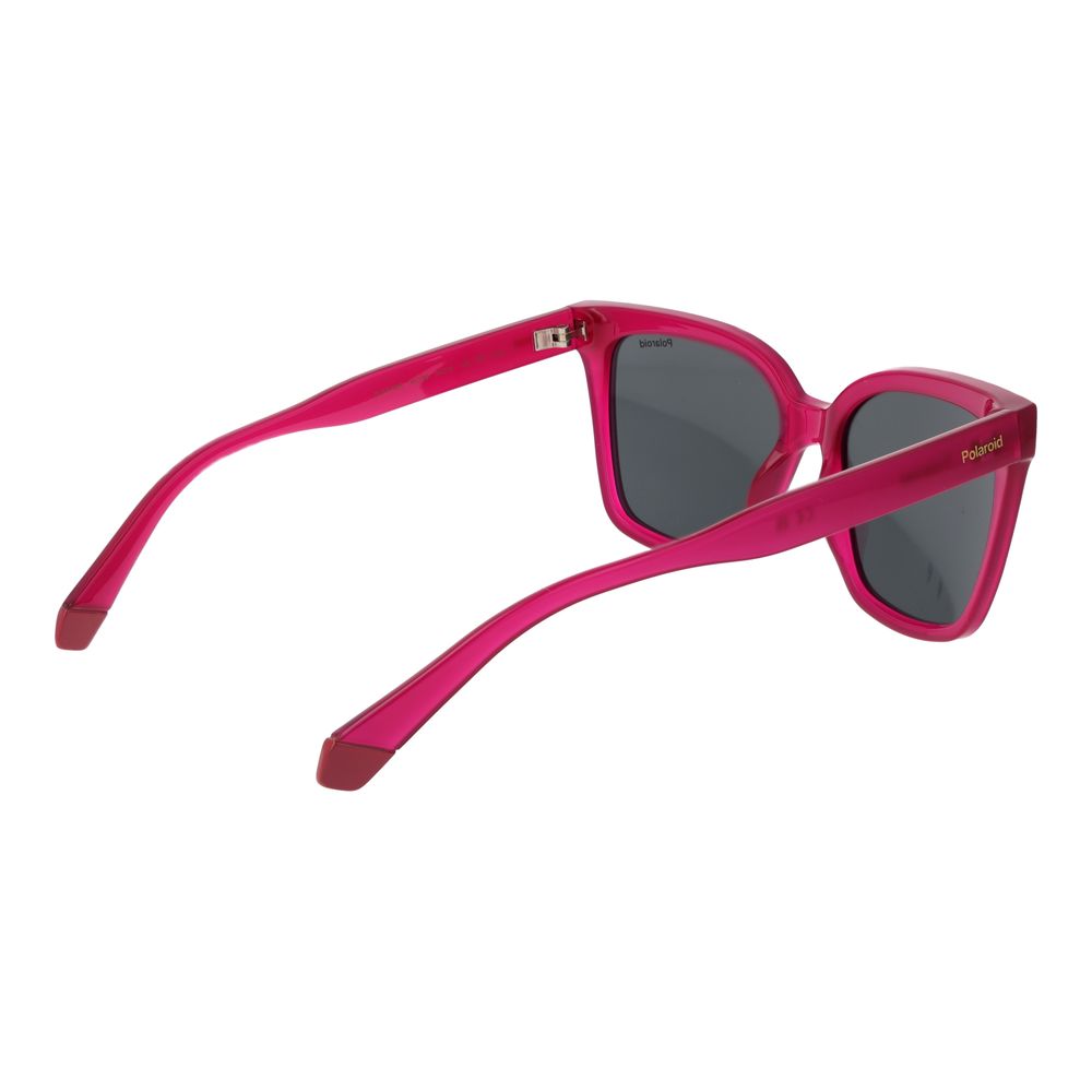 Polaroid Women's Sunglasses – Purple Plastic Frame, Grey Polarized Lenses