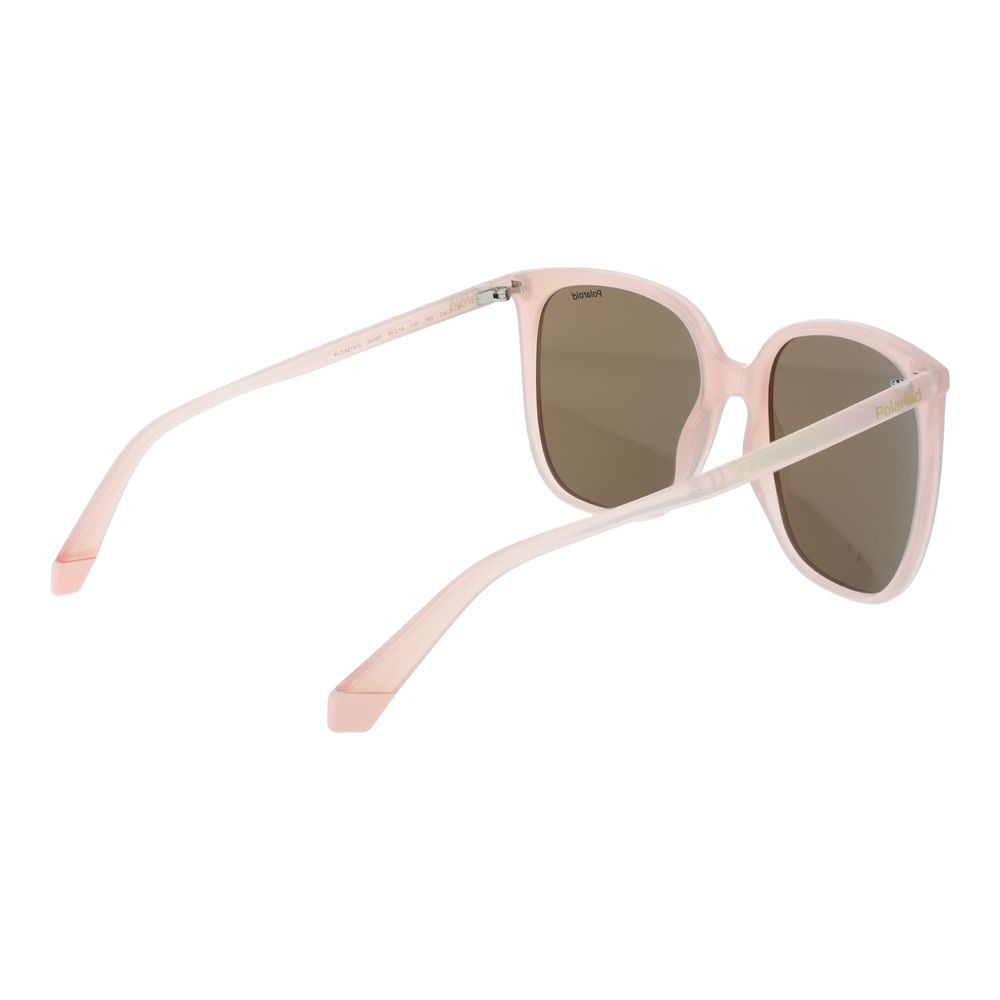 Polaroid Women's Sunglasses – Pink Plastic Frame, Brown Lenses