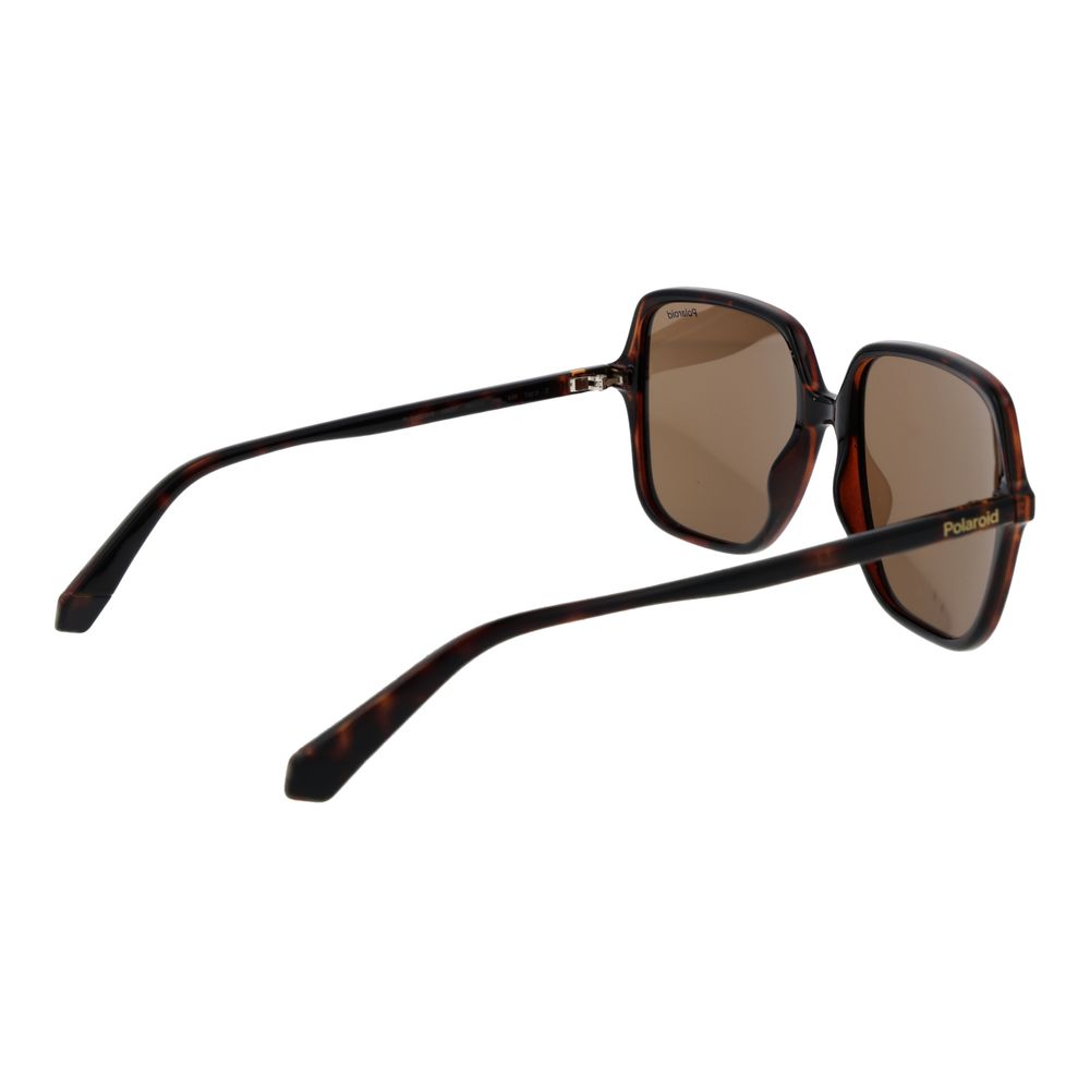 Polaroid Women’s Sunglasses – Brown Plastic Frame, Polarized Lenses