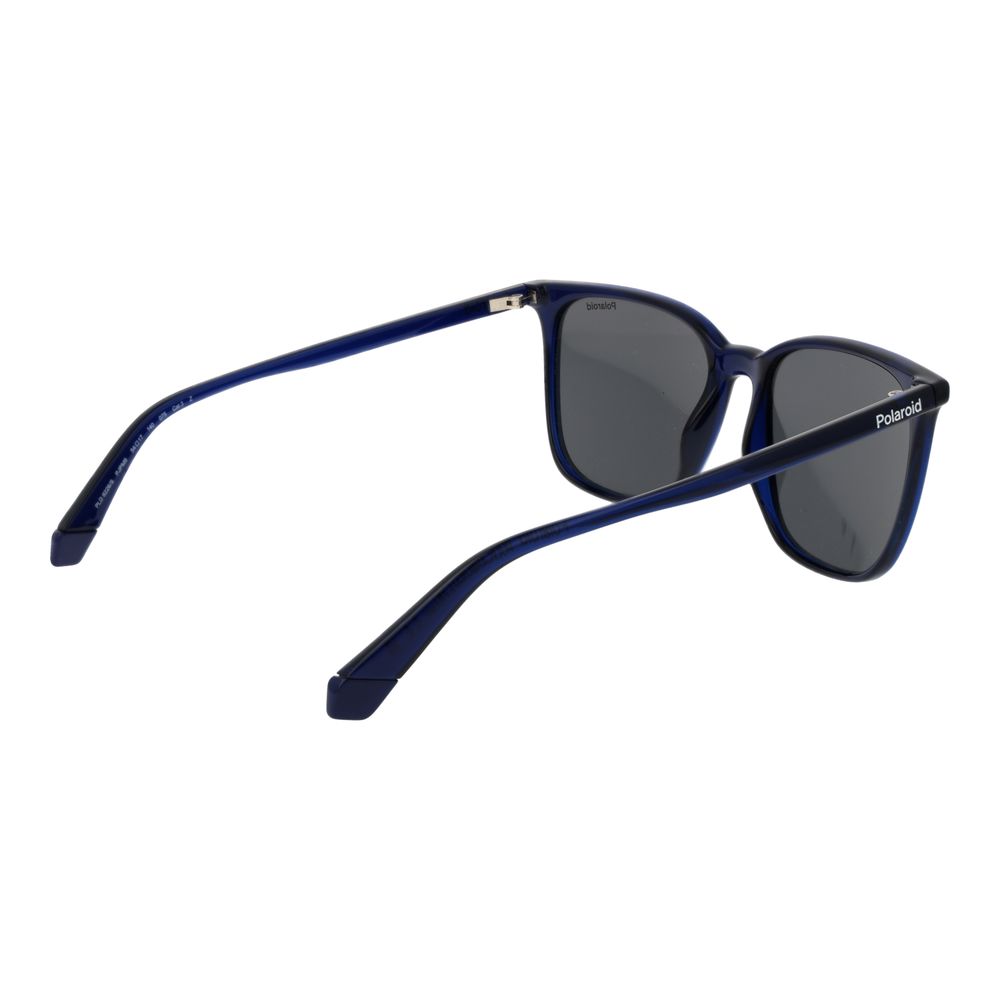Polaroid Women's Sunglasses – Blue Plastic Frame, Grey Polarized Lenses