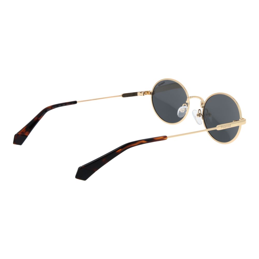 Polaroid Unisex Gold Metal Sunglasses – Polarized Grey Lenses