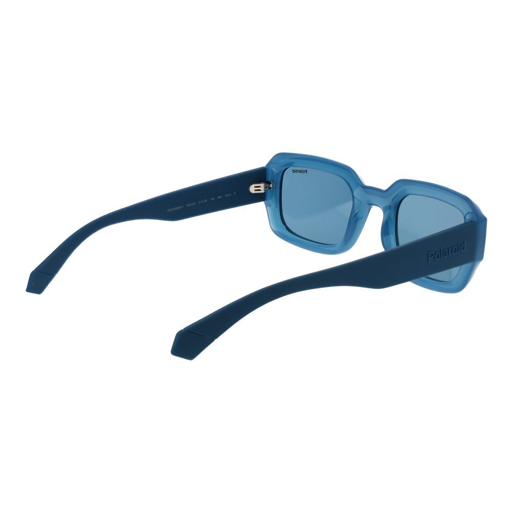 Polaroid Unisex Sunglasses – Blue Plastic Frame, Polarized Lenses