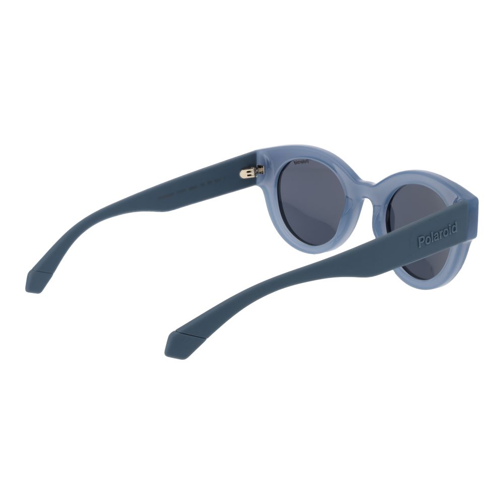 Polaroid Unisex Sunglasses – Blue Plastic Frame, Grey Lenses