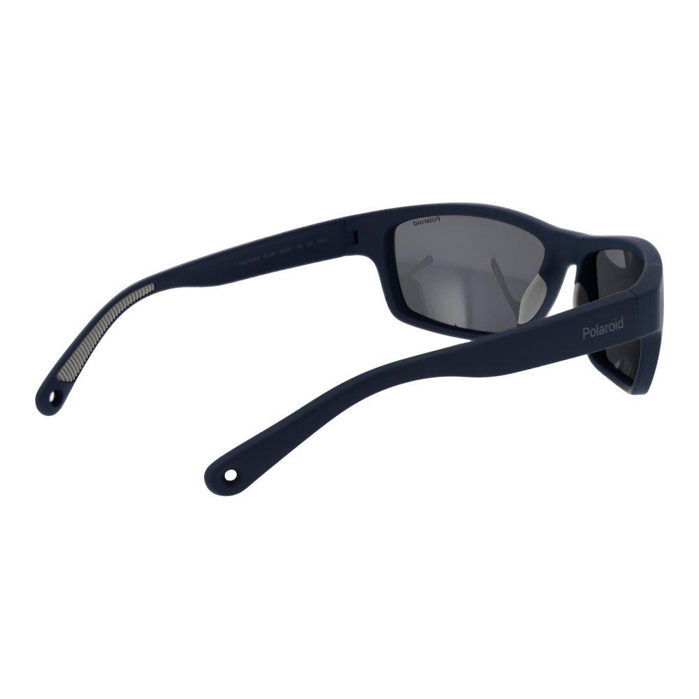 Polaroid Unisex Sunglasses – Blue Plastic Frame, Grey Lenses