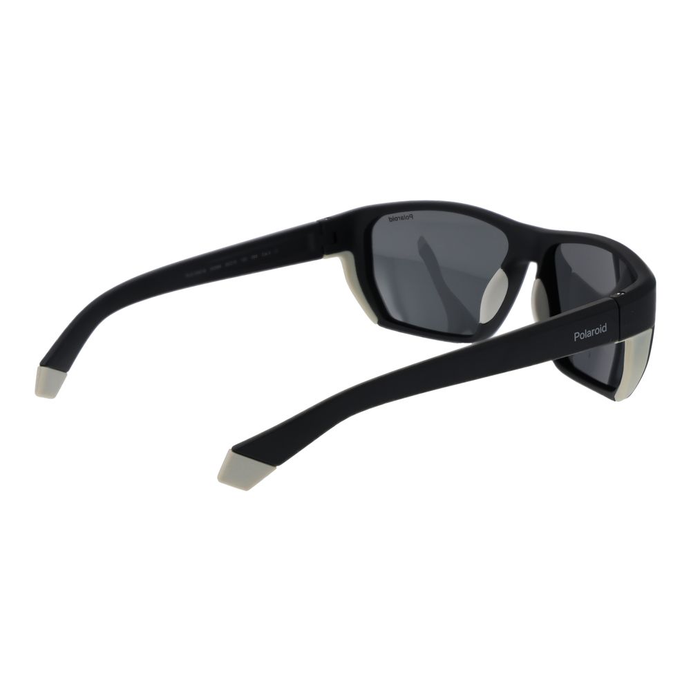 Polaroid Men's Sunglasses – Black Plastic Frame, Grey Polarized Lenses