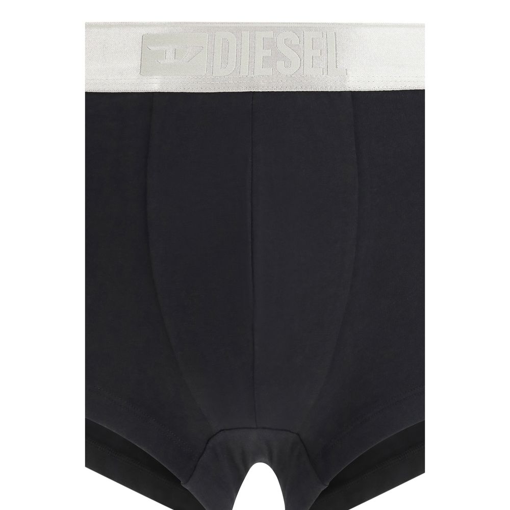 Diesel Damien-GFT-3pack Boxer Shorts in Black Cotton
