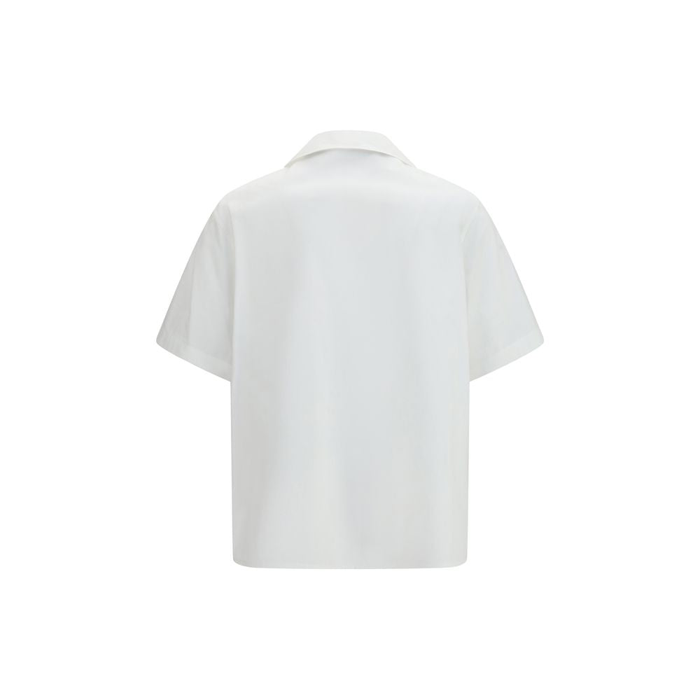 Valentino White Cotton Shirt with VGold