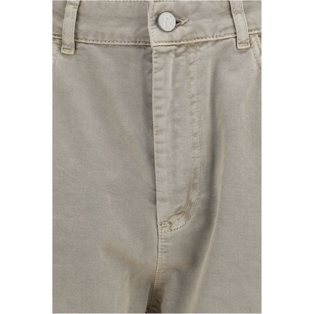 Represent Beige Cotton Cargo Shorts