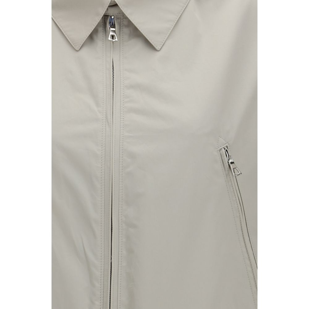 Rier Gray Cotton Zipped Pockets Jacket