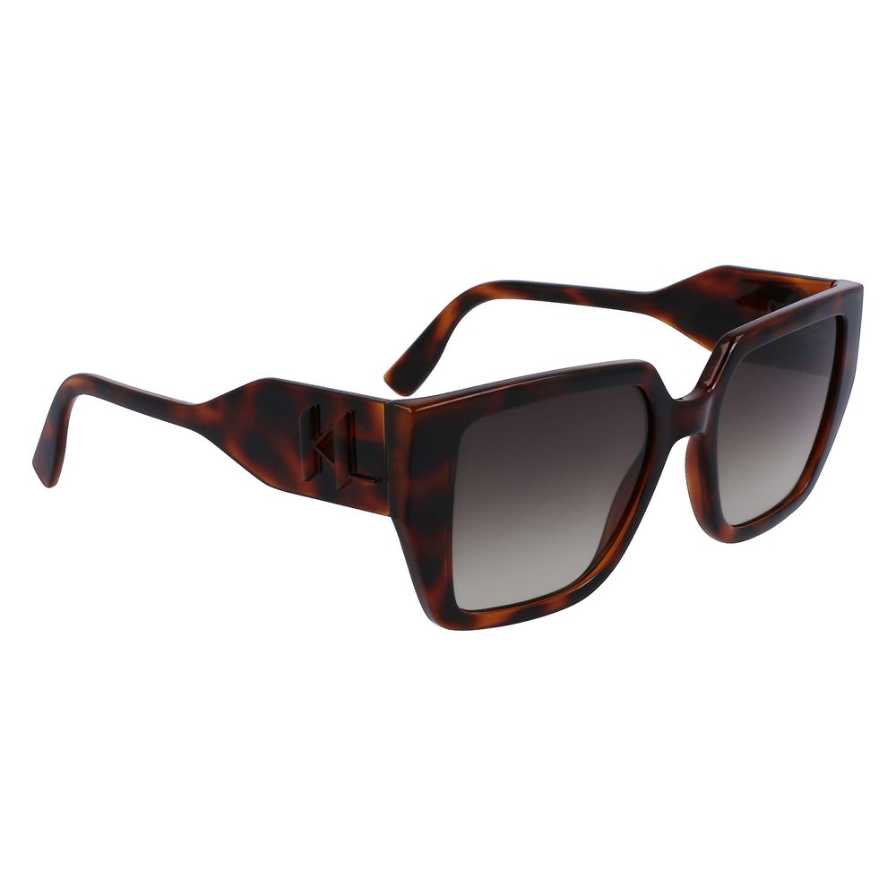 Karl Lagerfeld Women’s Sunglasses – Brown Injected Frame, Grey Lenses