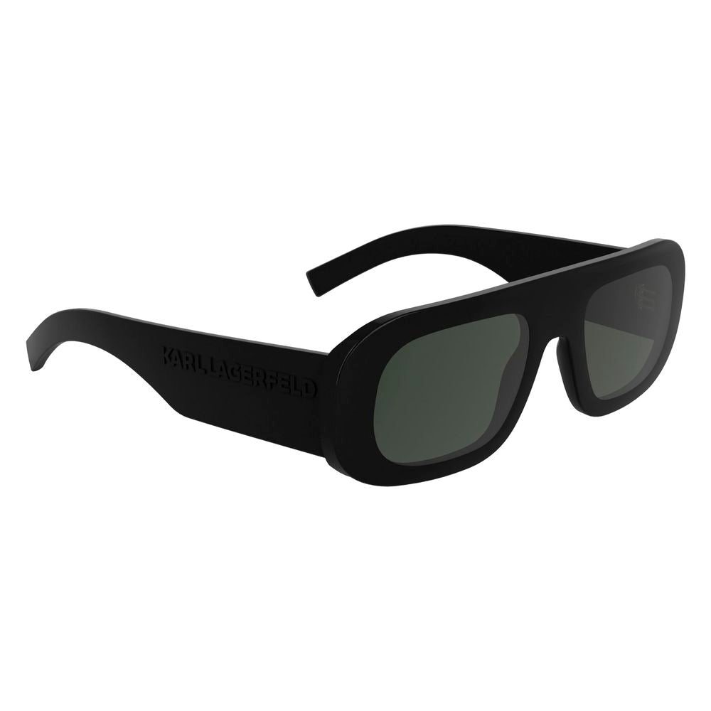Karl Lagerfeld Men's Sunglasses – Black Injected Frame, Grey Lenses