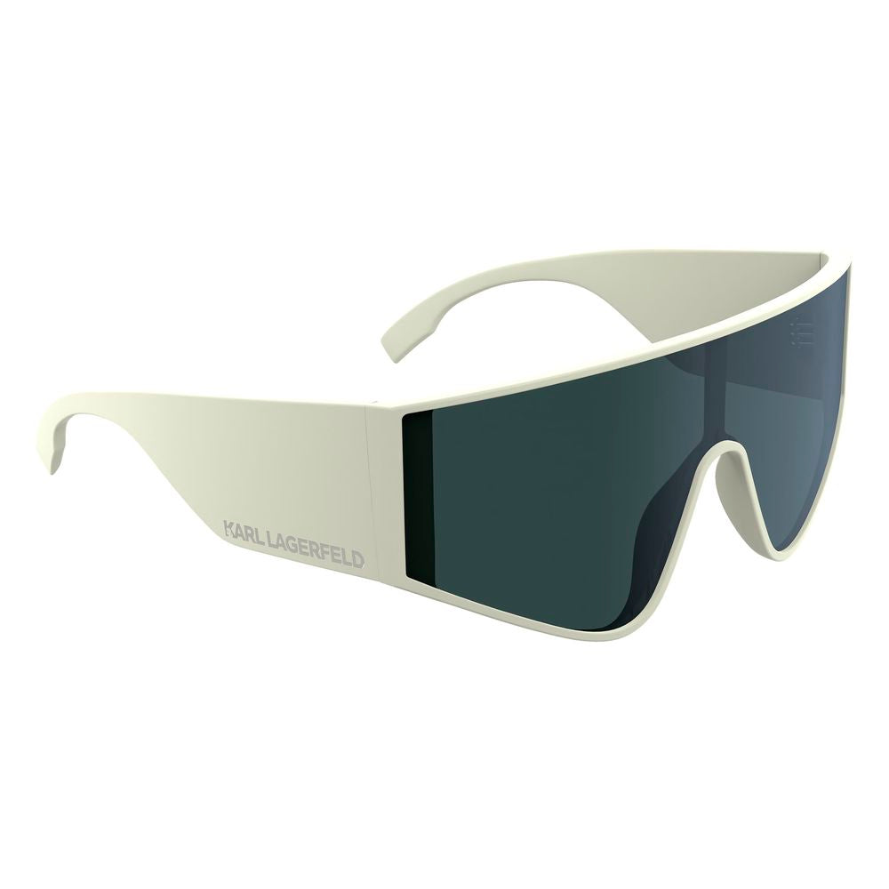 Karl Lagerfeld Unisex Sunglasses – White Injected Frame, Blue Lenses