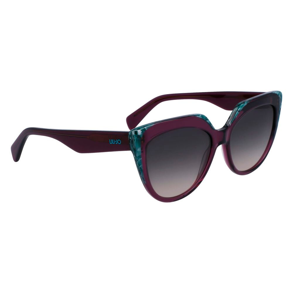 Liu Jo Women's Sunglasses – Purple Acetate Frame, Green Lenses