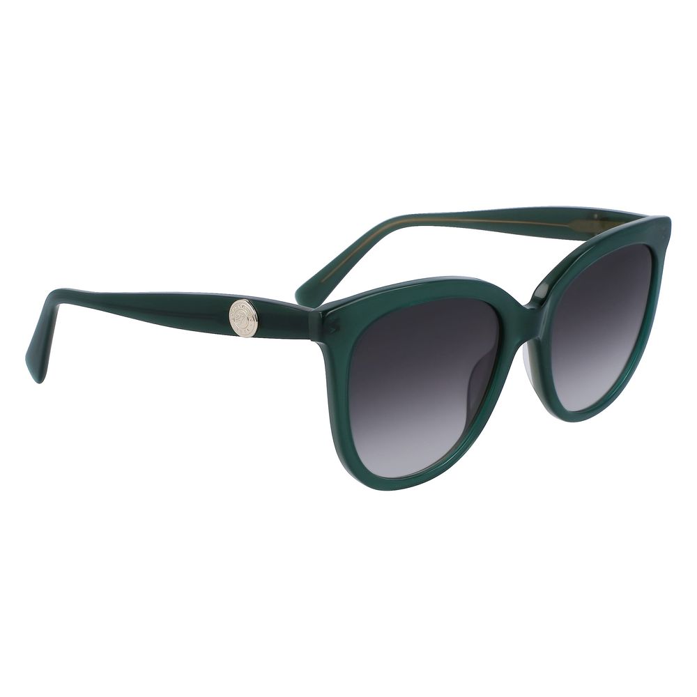 Longchamp Women’s Bicolor Sunglasses – Green Acetate Frame, Grey Gradient Lenses