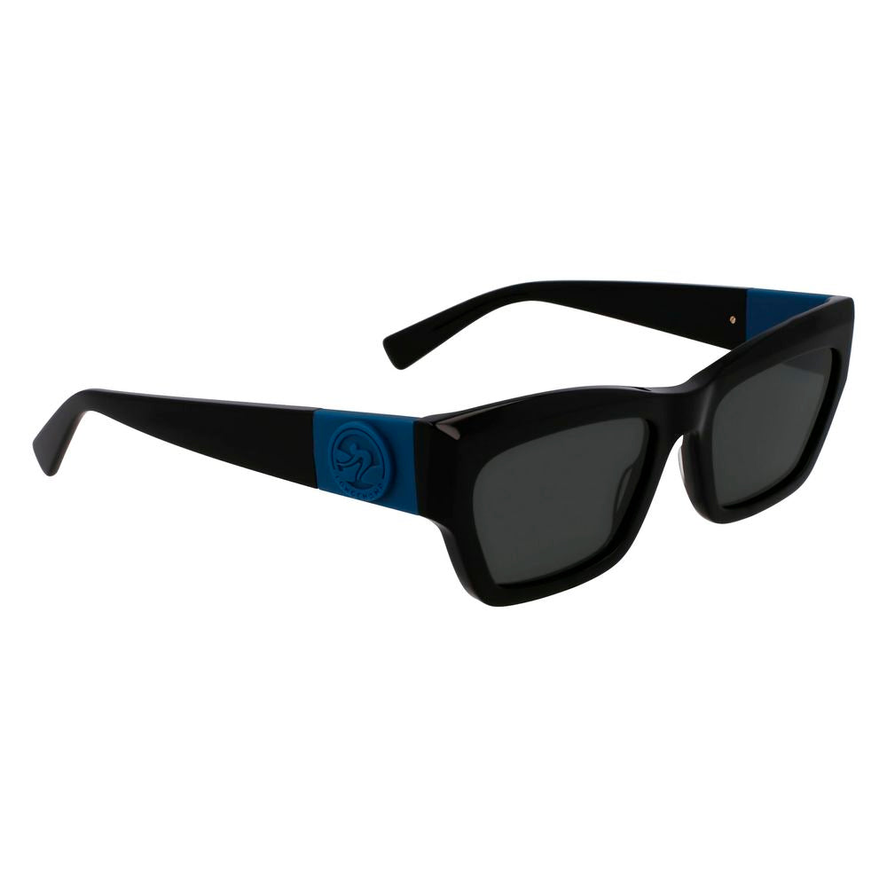 Longchamp Women’s Sunglasses – Black Acetate Frame, Grey Lenses