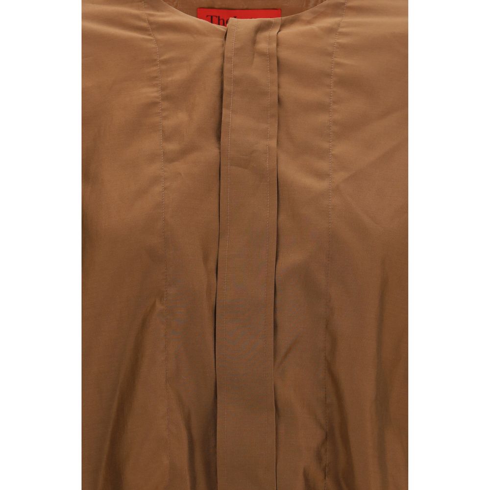 The Latest Brown Lycra Shirt - The Diana Lightweight Muslin Shirt
