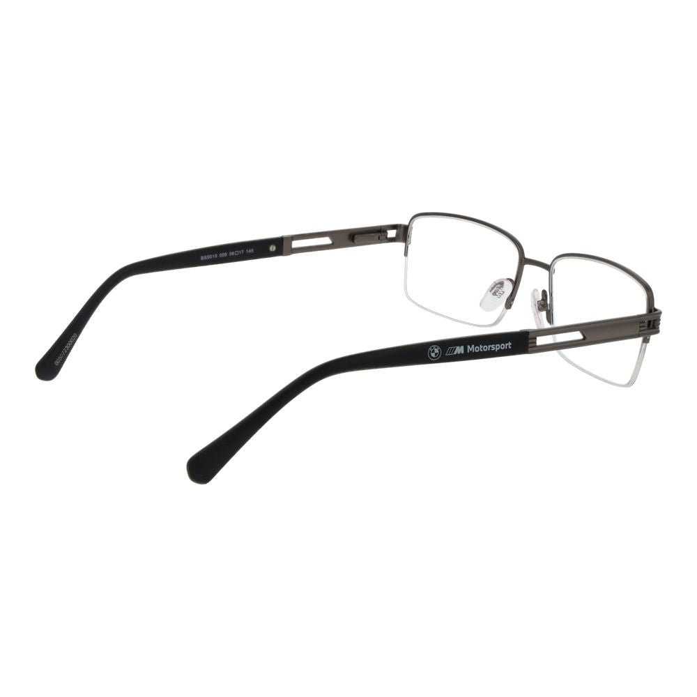 BMW Motorsport Men's Optical Glasses – Gunmetal Half-Rim Frame