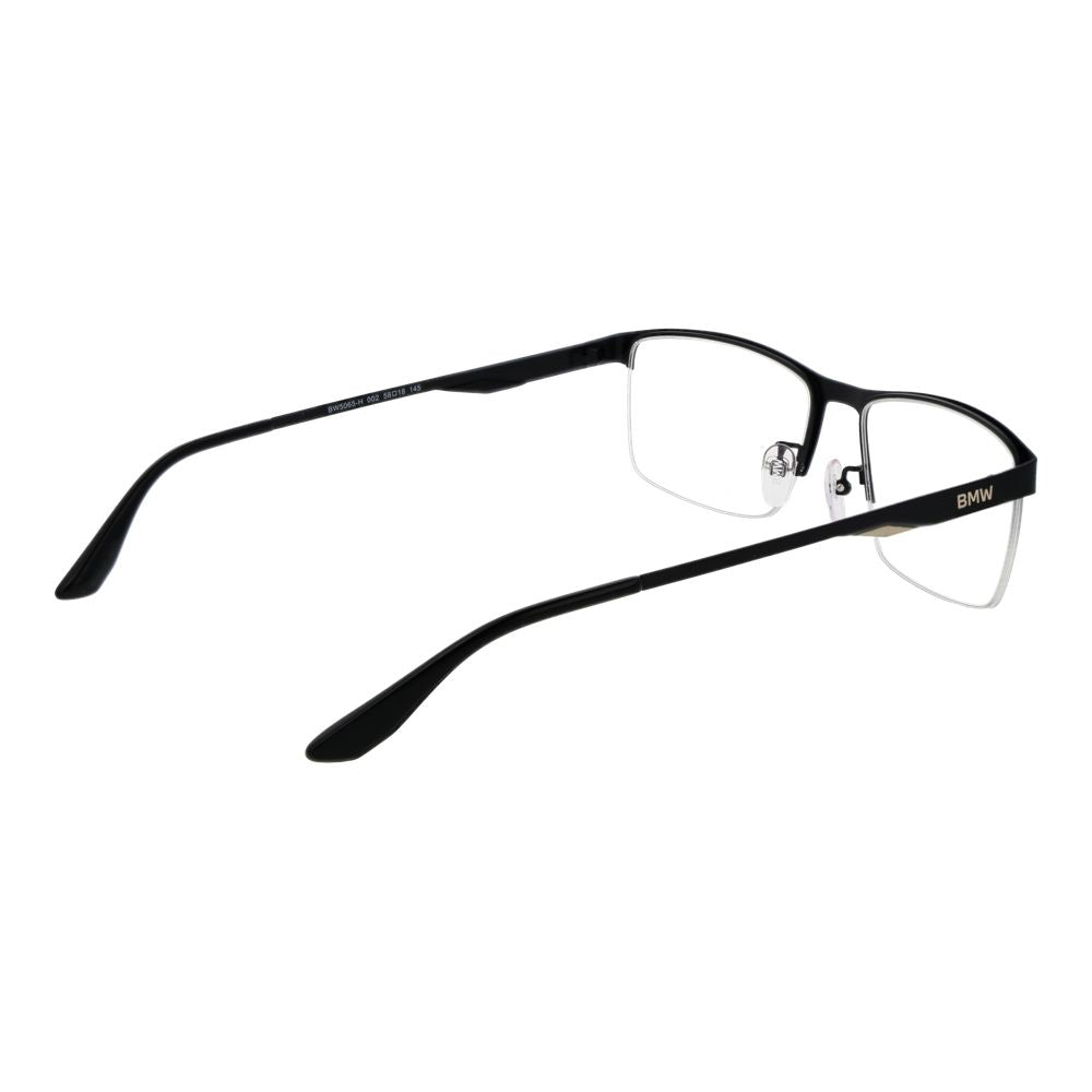 BMW Men's Optical Glasses – Black Rectangle Frame, 58mm