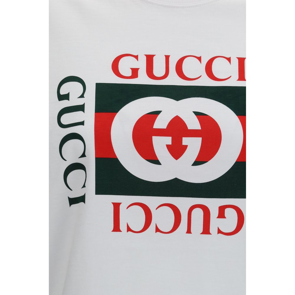 Gucci White Cotton Logo T-Shirt