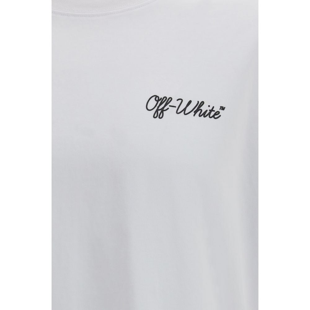Off-White White Cotton T-Shirt - Script Skate Edition