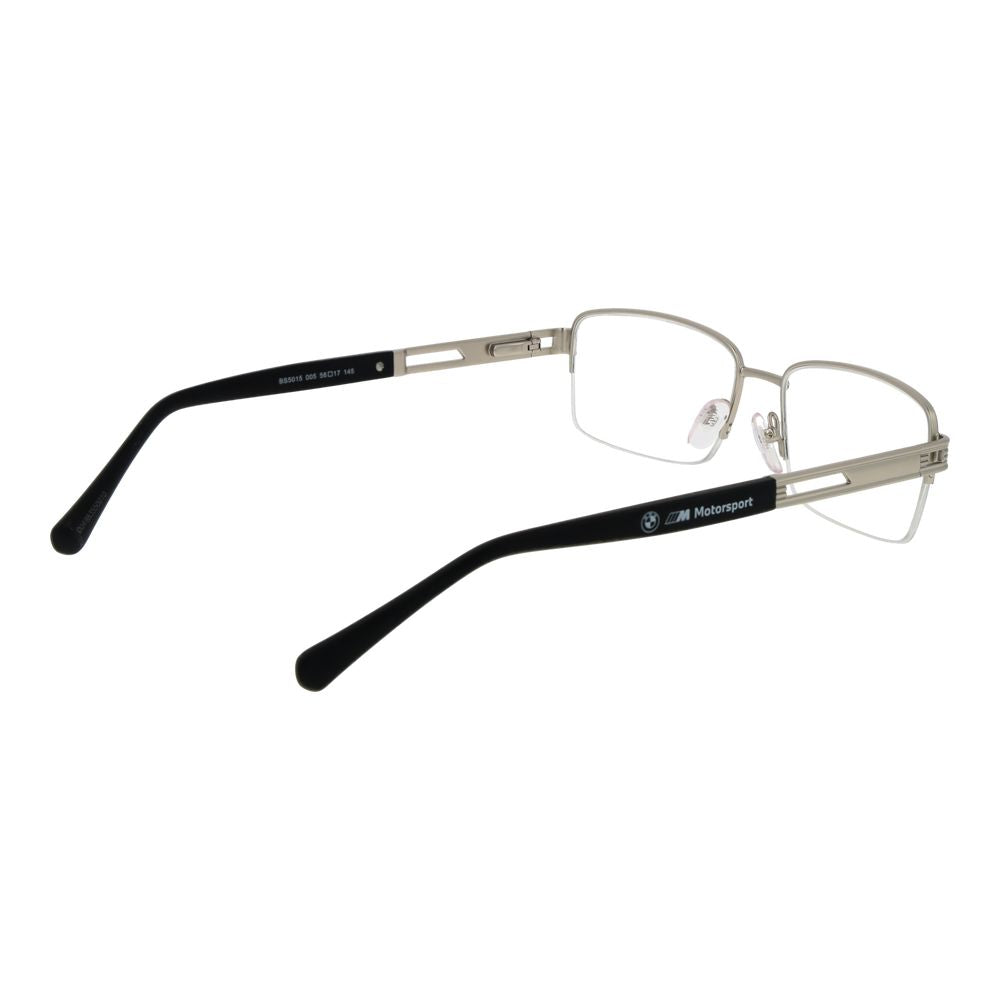 BMW Motorsport Men’s Optical Glasses – Black Half-Rim Frames
