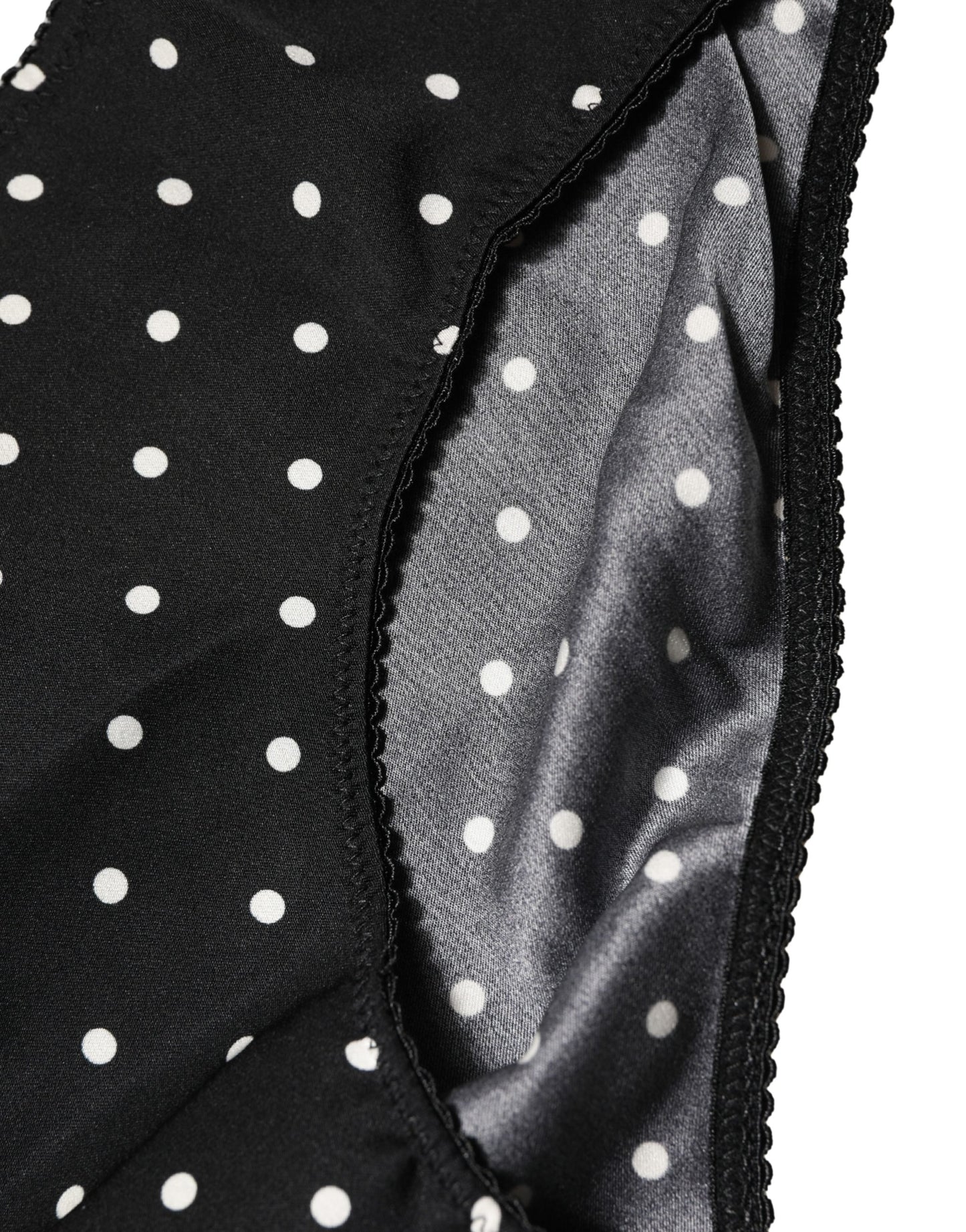 Dolce & Gabbana Black Polka Dots Mid Waist Brief Panty