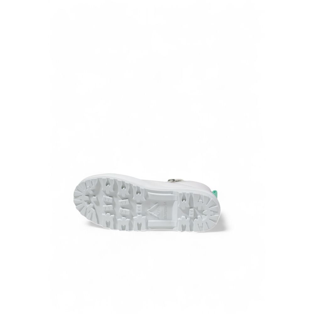 Superga White Fabric Chunky Sneakers for Women