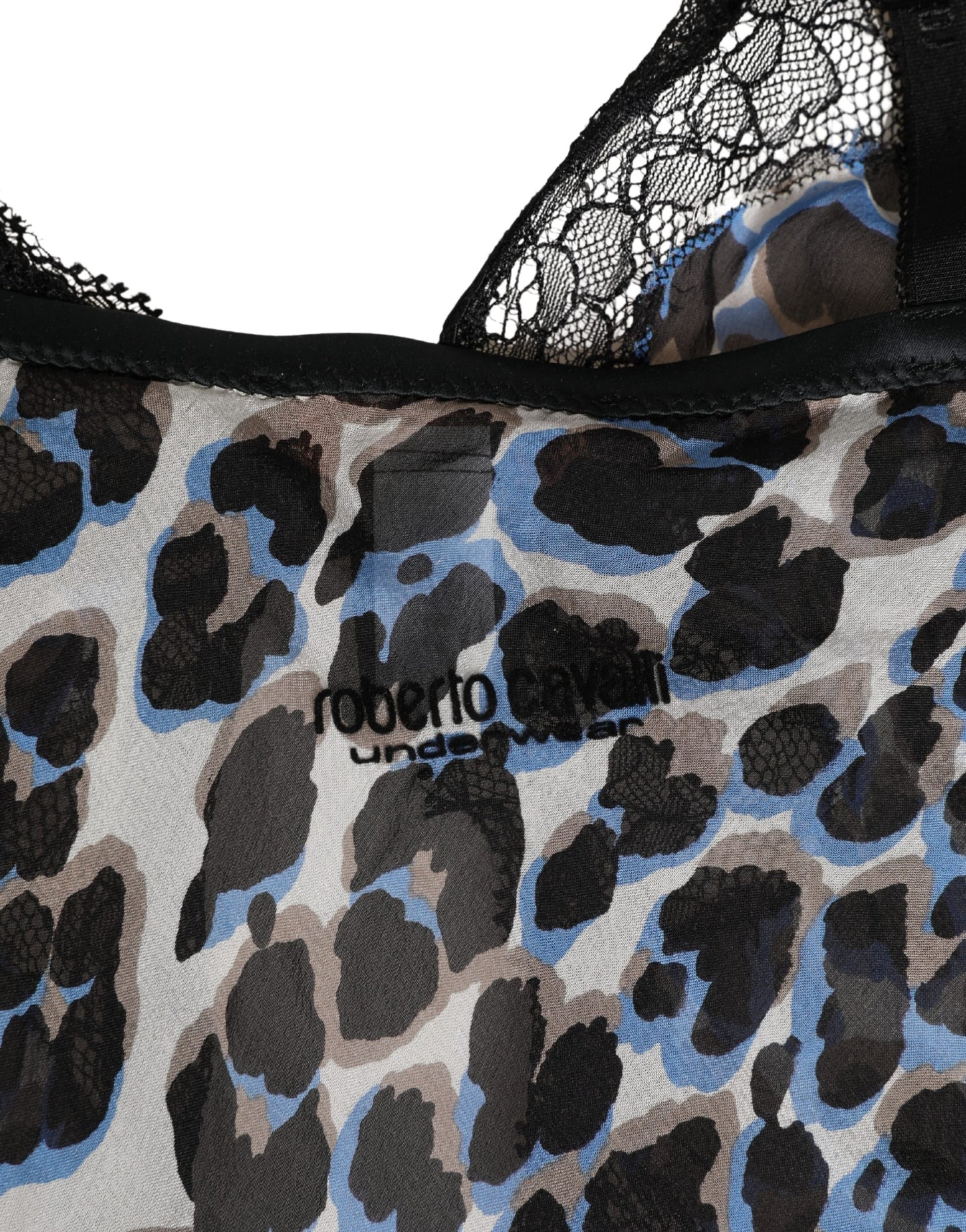 Roberto Cavalli Multicolor Leopard Babydoll Chemise