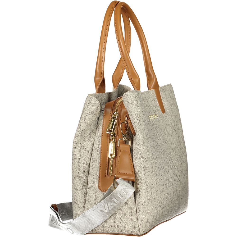 Mario Valentino Beige Leather-Finish Women's Handbag