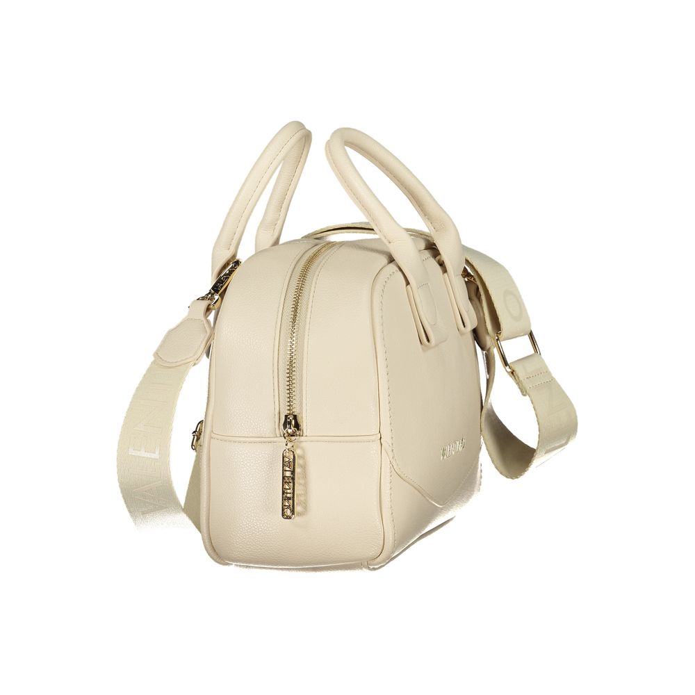 Mario Valentino Beige Leather-Finish Women's Handbag