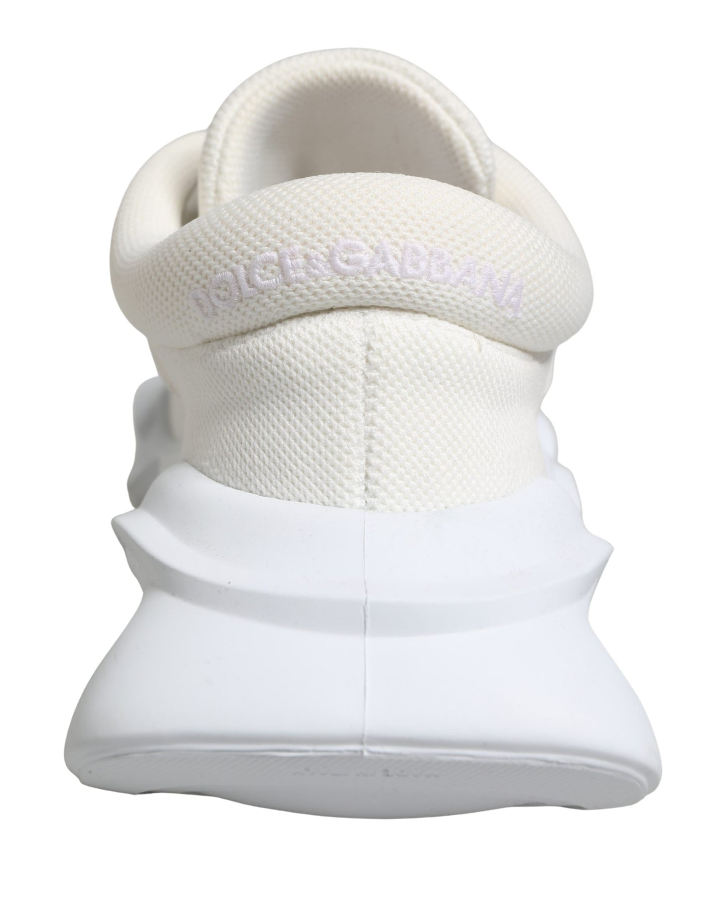 Dolce & Gabbana White Slip-On Wave Low-Top Sneakers