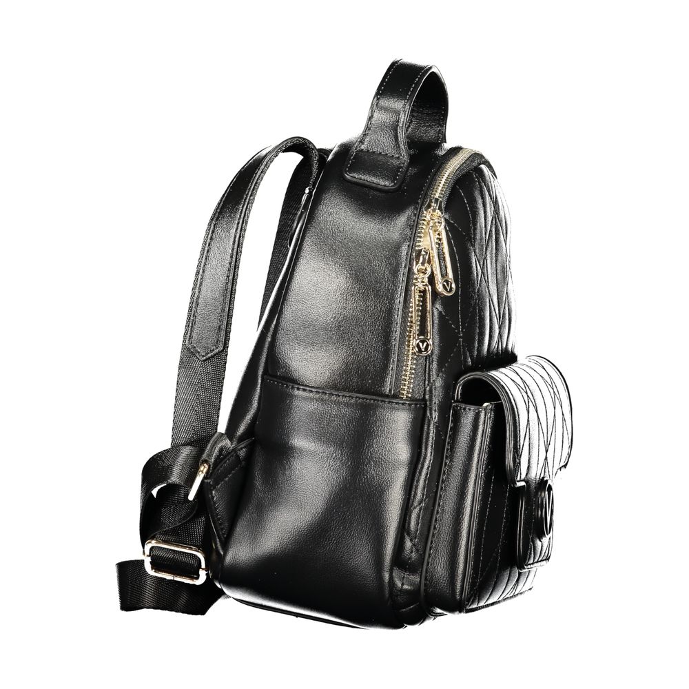 Mario Valentino Black Polyethylene Backpack with Contrast Details