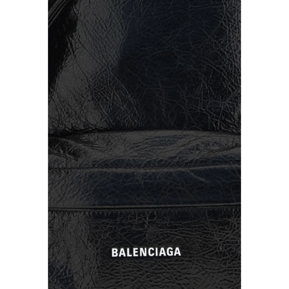 Balenciaga Black Nylon Backpack Explorer Asymmetric