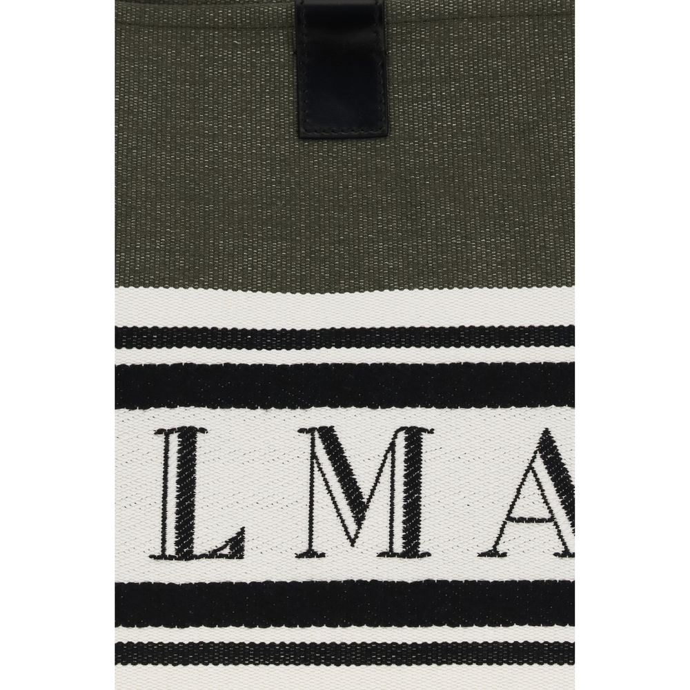 Balmain Black Cotton Medium Release Tote