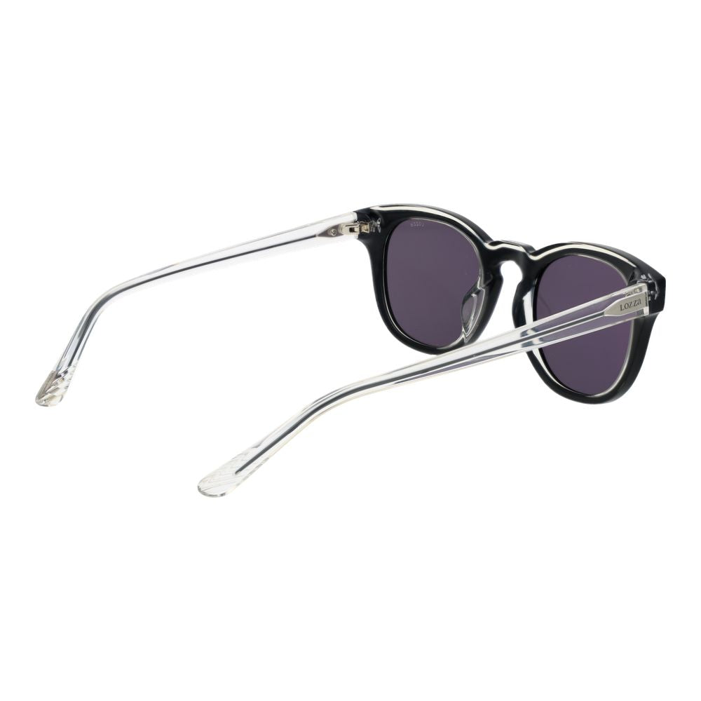 Lozza Unisex Sunglasses – Black Full-Rim Frame, Grey Lenses
