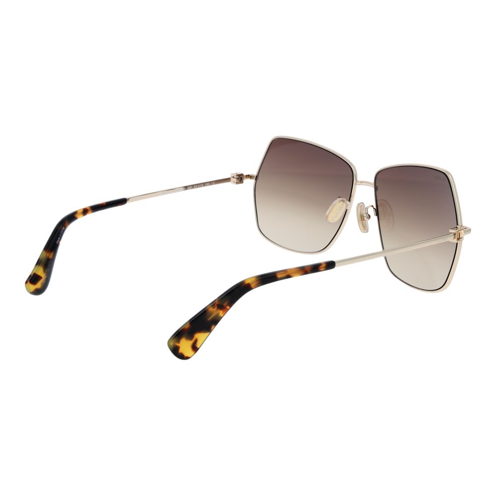 Max Mara Women’s Sunglasses – Gold Metal Frame, Brown Gradient Lenses