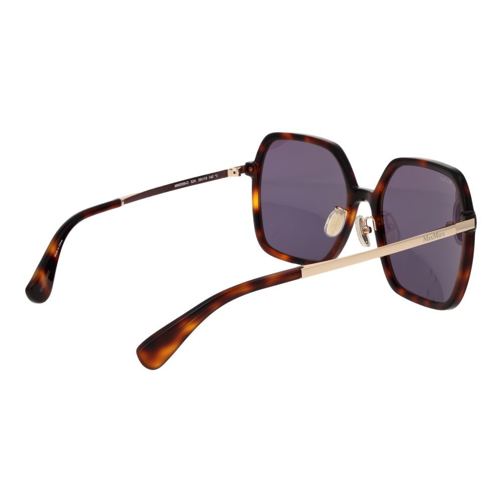 Max Mara Women’s Sunglasses – Brown Square Frame, Grey Lenses