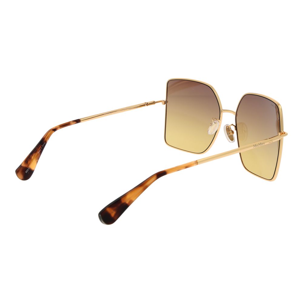 Max Mara Women’s Sunglasses – Gold Metal Frame, Brown Gradient Lenses