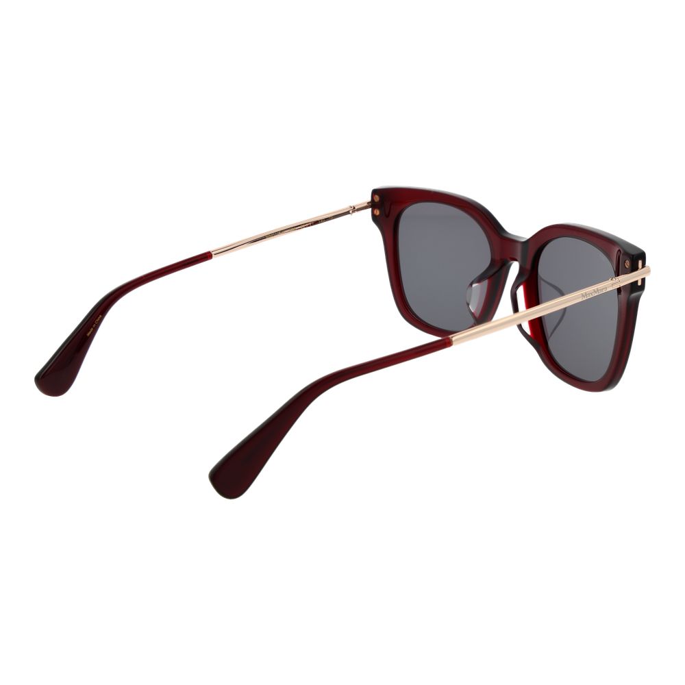 Max Mara Women’s Sunglasses – Burgundy Butterfly Frame, Grey Lenses