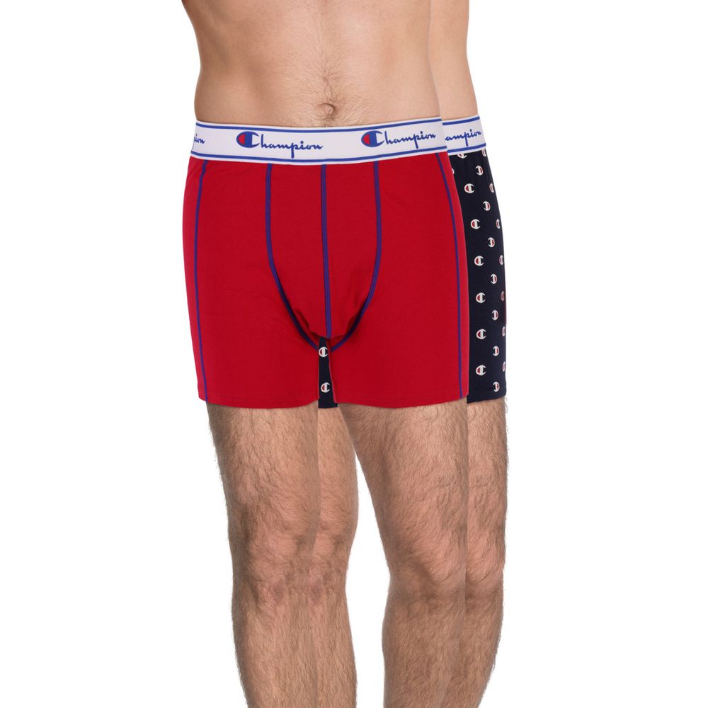 Champion Red/Navy 2 Pack Cotton Boxers