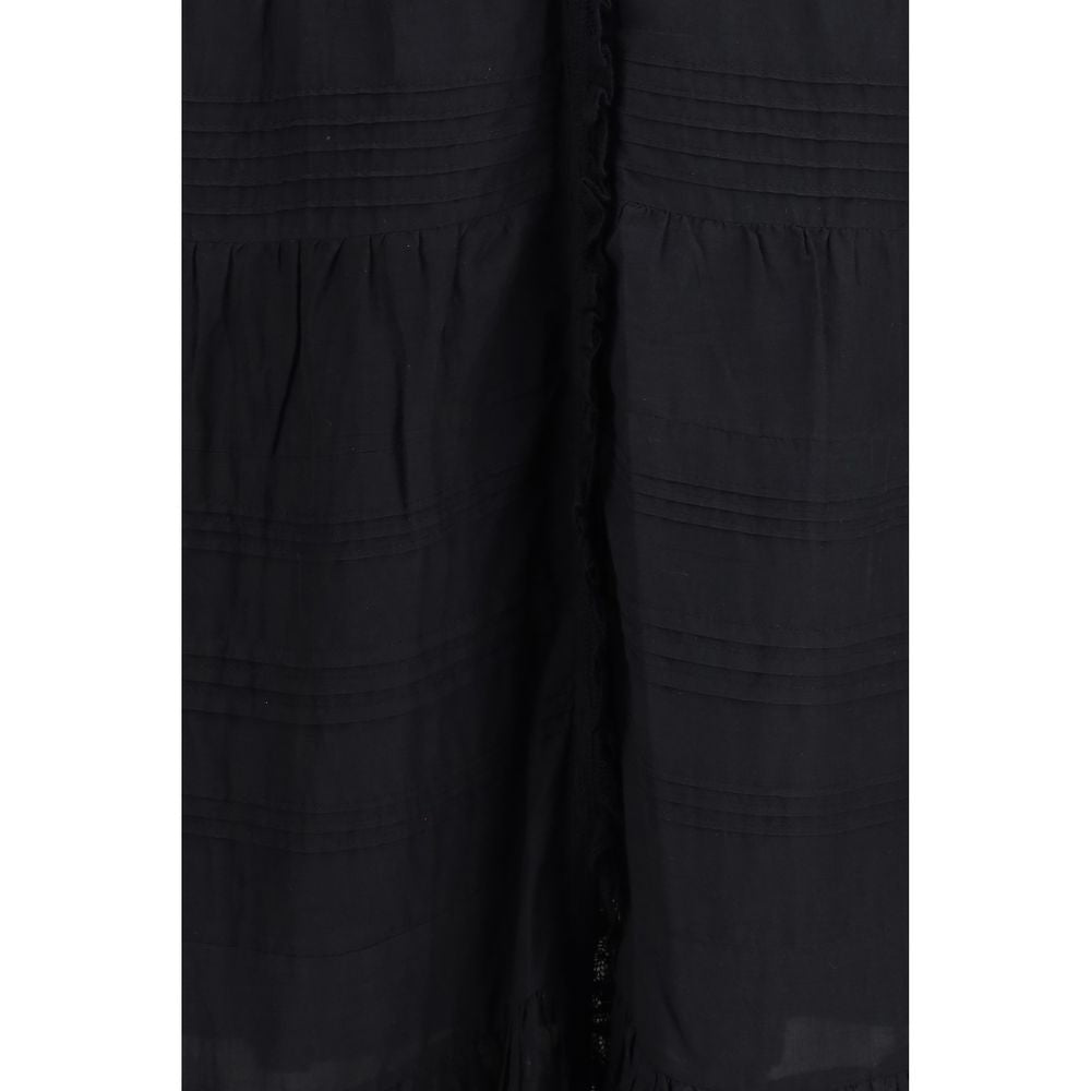 Marant Étoile Black Cotton Daniva Shirt Dress