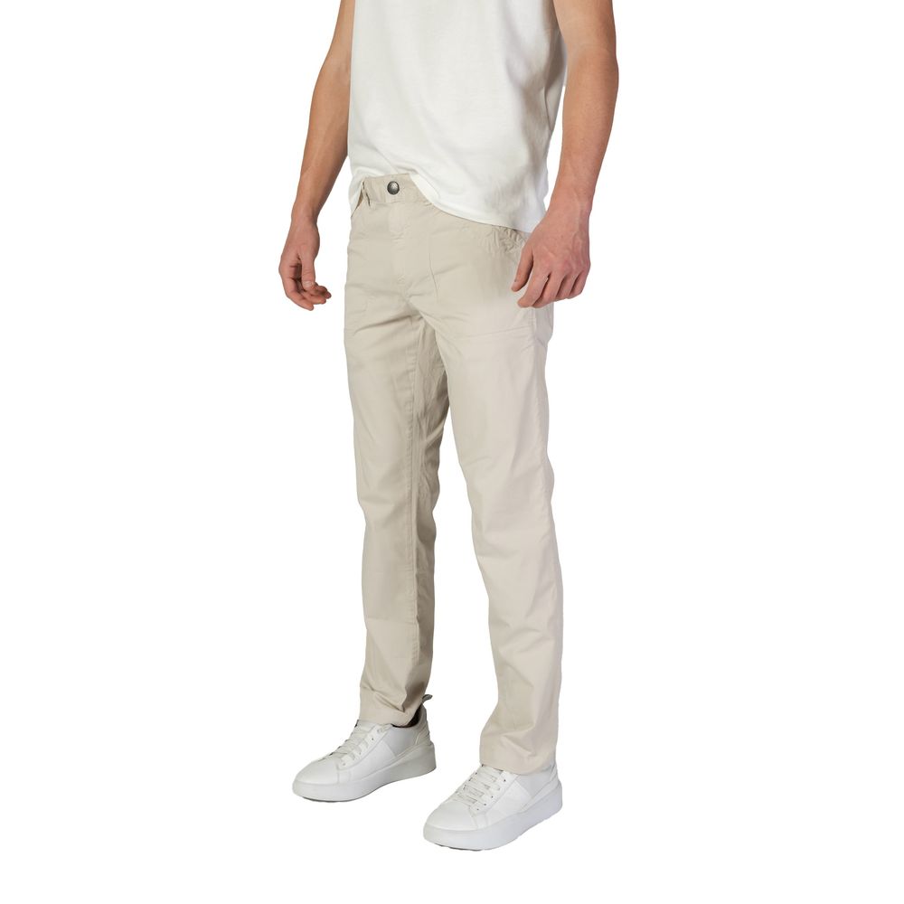 Refrigiwear Beige Cotton Casual Pants for Men
